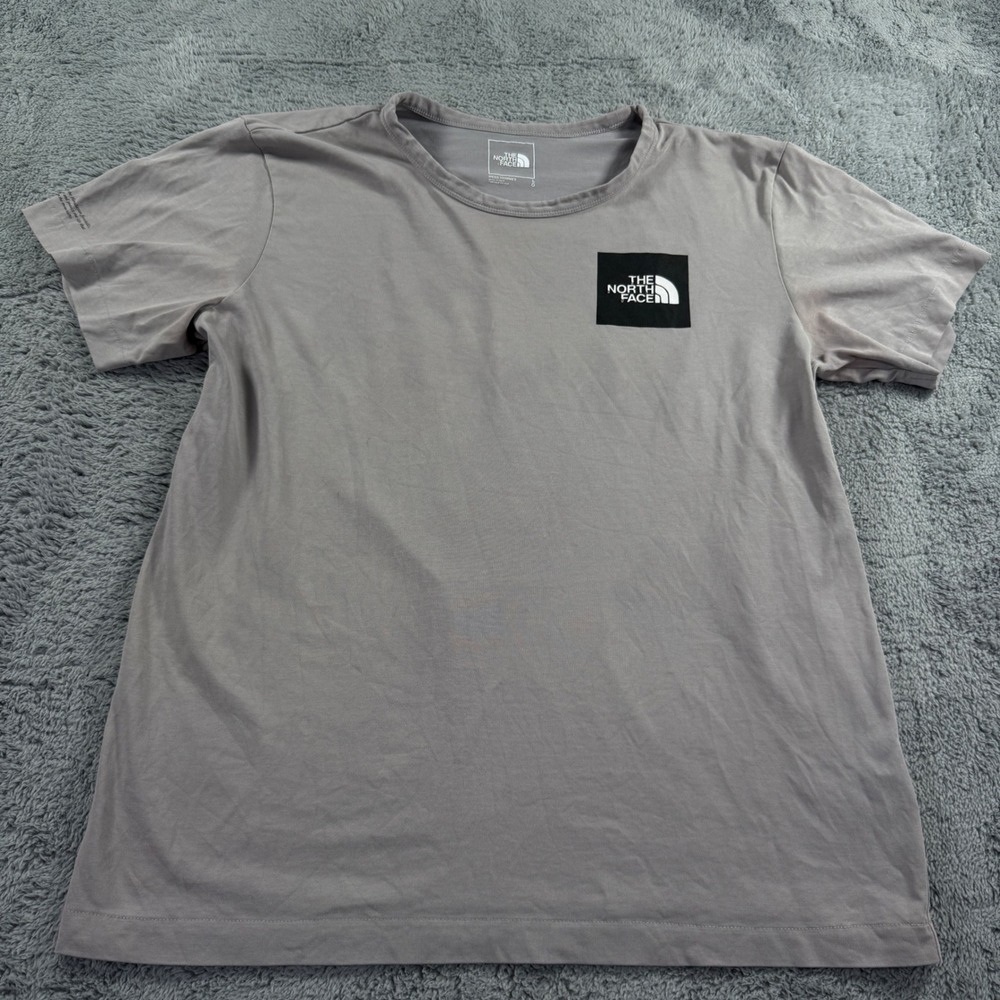 The North Face Shirt Mens Large Gray Floral Box Logo Graphic Tee Excellent